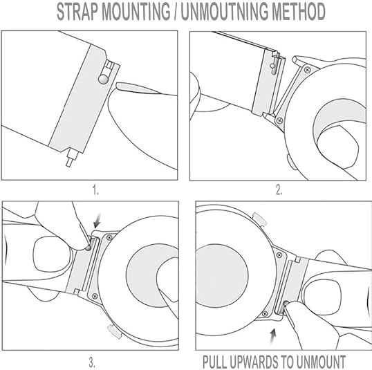 SHOPONX Texture Leather straps for smart watch 20-22mm.