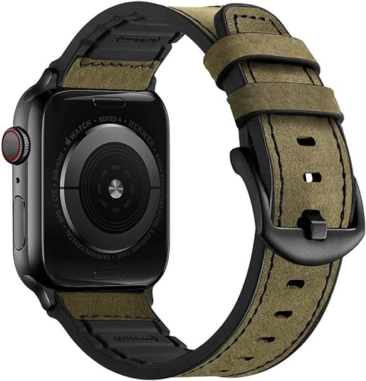 Shoponx New Premium Leather Silicone Band For Apple Watch - SHOPONX