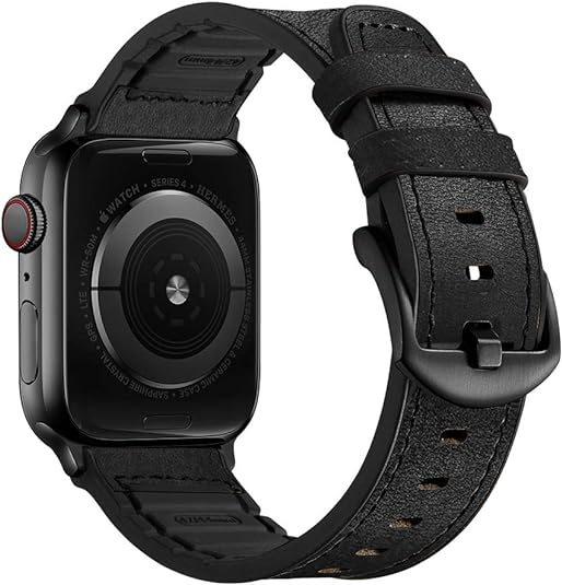 Shoponx New Premium Leather Silicone Band For Apple Watch - SHOPONX
