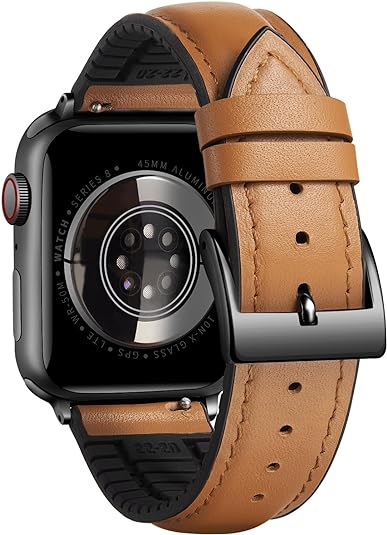 Shoponx New Premium Leather Silicone Band For Apple Watch - SHOPONX