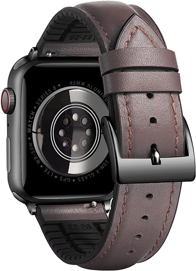 Shoponx New Premium Leather Silicone Band For Apple Watch - SHOPONX