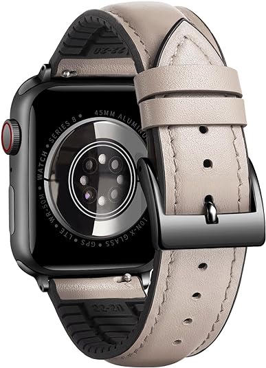 Shoponx New Premium Leather Silicone Band For Apple Watch - SHOPONX