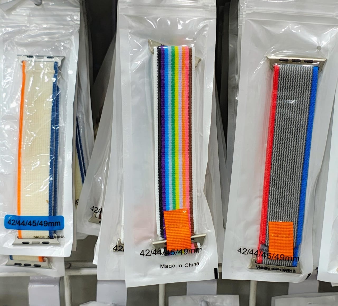 SHOPONX Rainbow VELCRO Loop For Apple Watch Series-10 42/44/45/46/49MM.