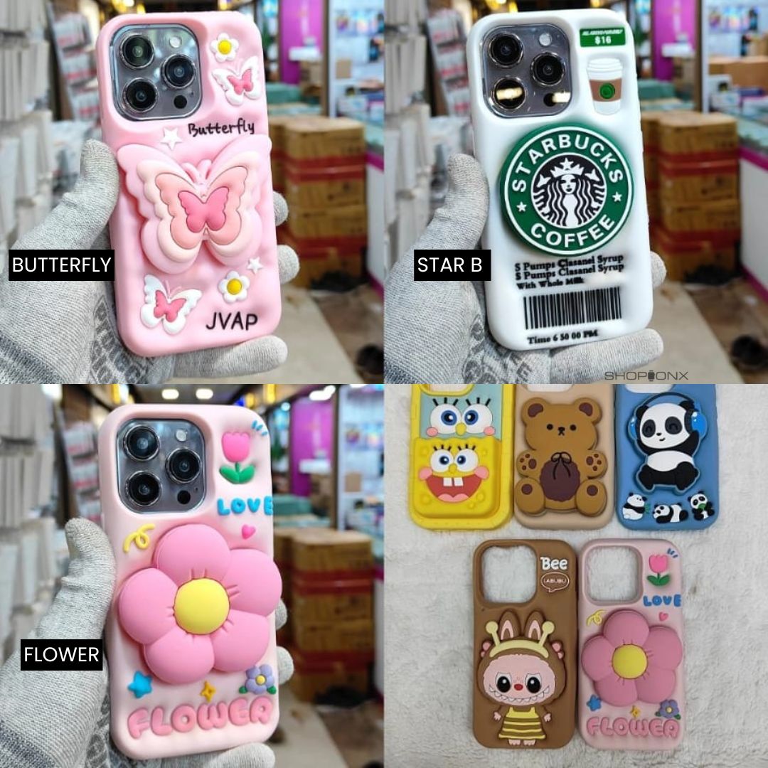 SHOPONX Character Silicone Case For Apple iPhone14/15/16 Series.