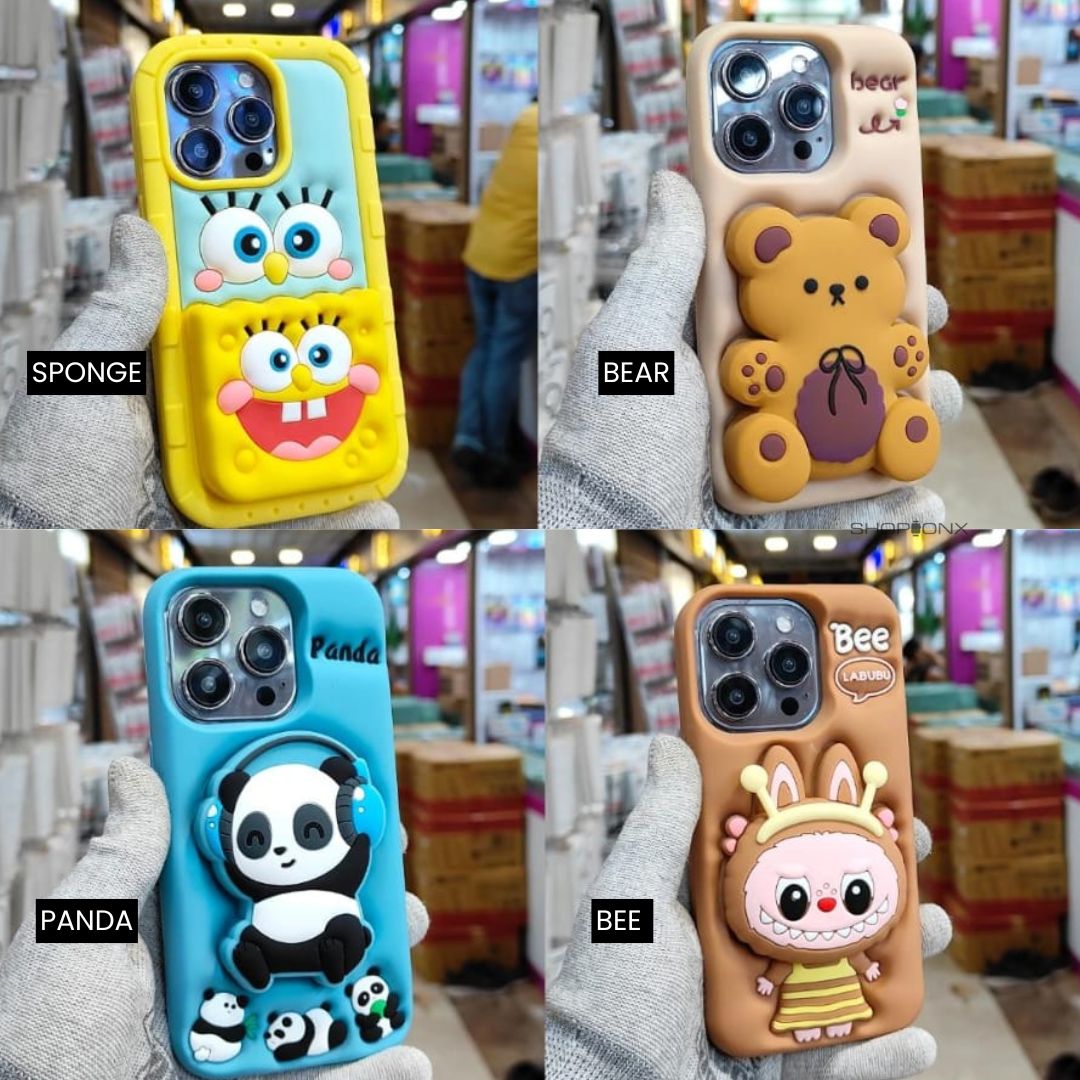 SHOPONX Character Silicone Case For Apple iPhone14/15/16 Series.