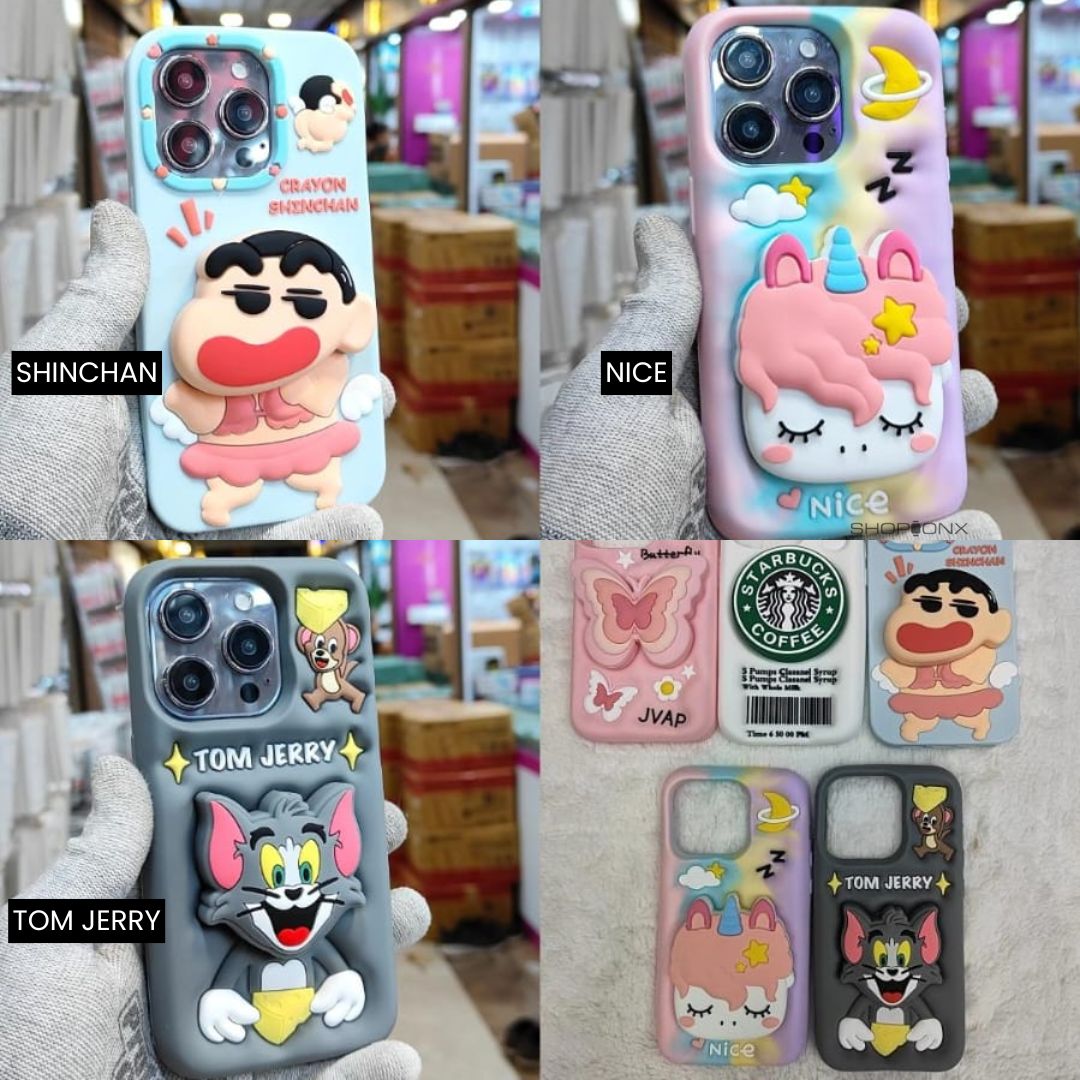 SHOPONX Character Silicone Case For Apple iPhone14/15/16 Series.
