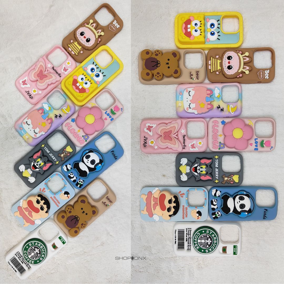 SHOPONX Character Silicone Case For Apple iPhone14/15/16 Series.