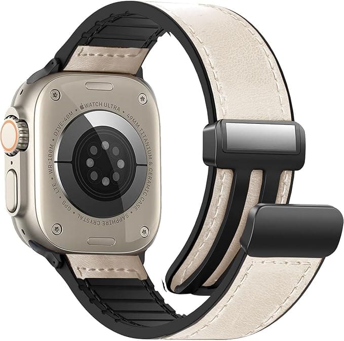 Shoponx New Magnetic Silicone Leather Strap For Apple Watch
