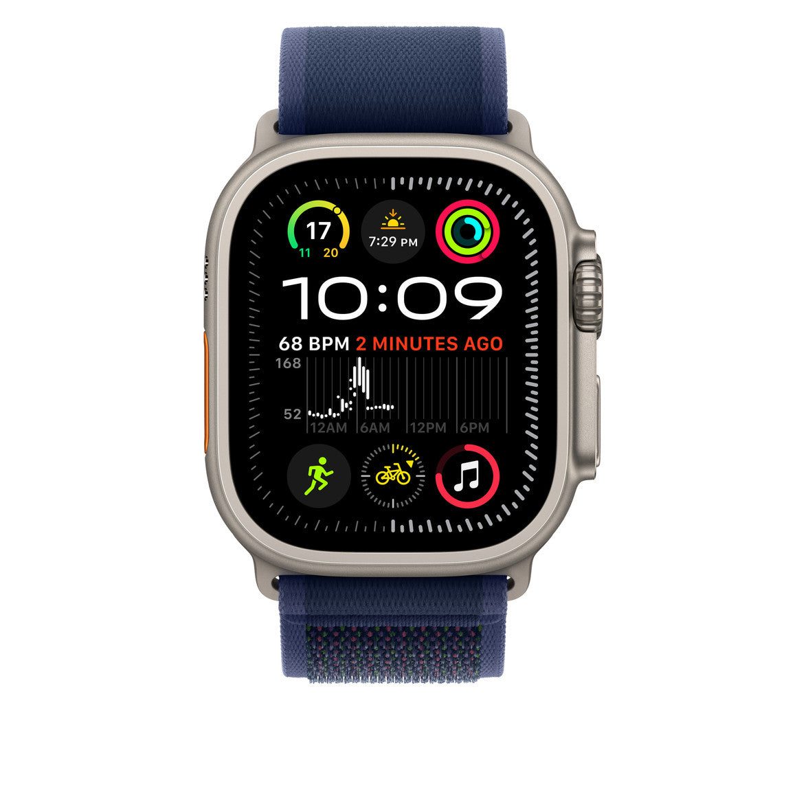 SHOPONX New Blue Trail Loop Titanium Black For Watch 42.44.45.46.49mm