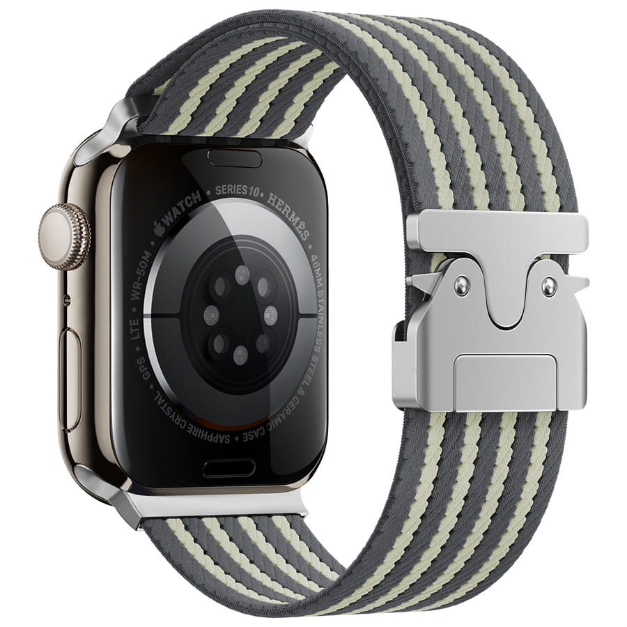 Shoponx Four Stripe Nylon Straps For Apple Watch 42/44/45/46/49MM.