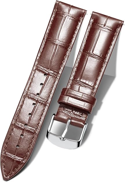 SHOPONX Texture Leather straps for smart watch 20-22mm.