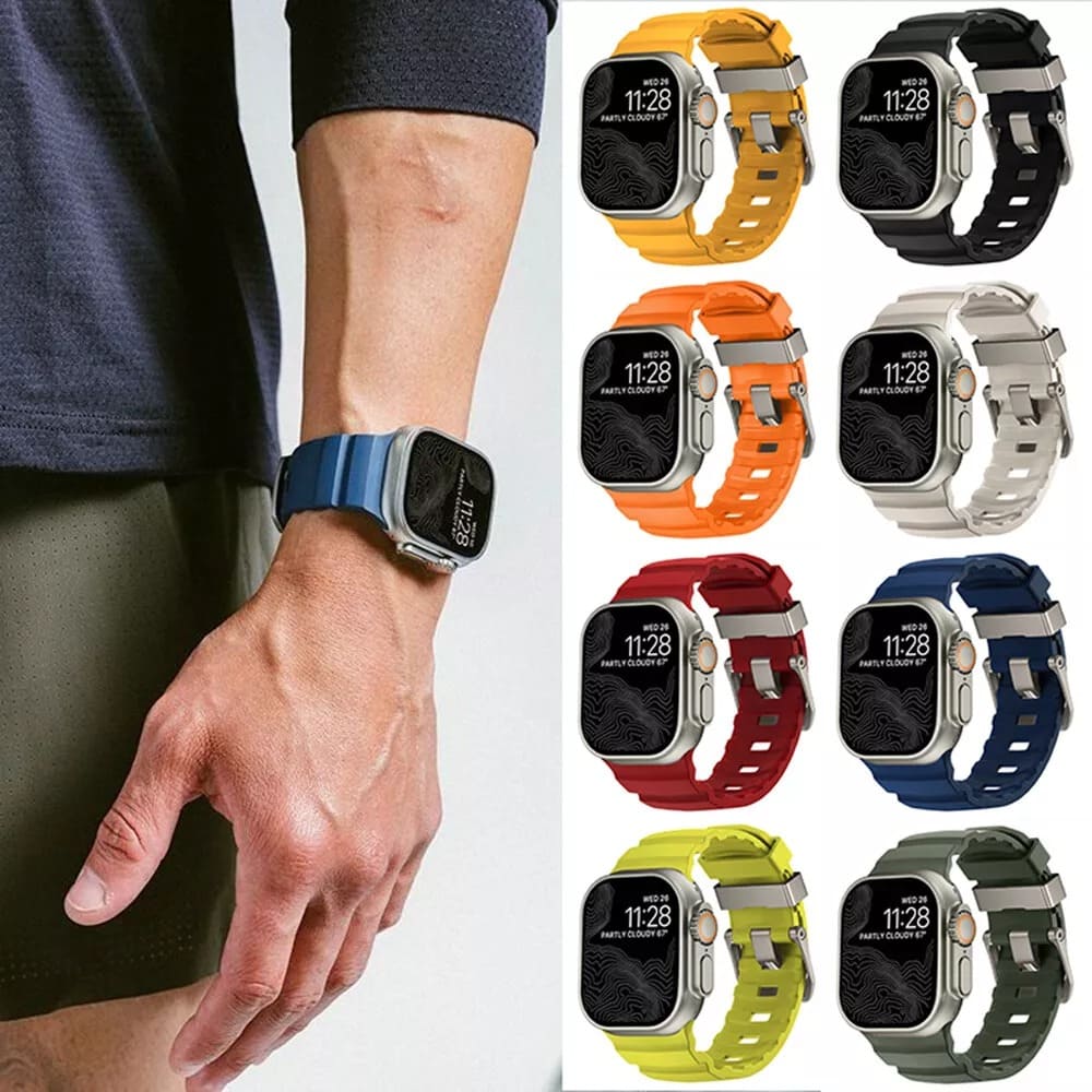 SHOPONX Army Green Rocky band for apple watch Series10 42,44,45,46,49mm