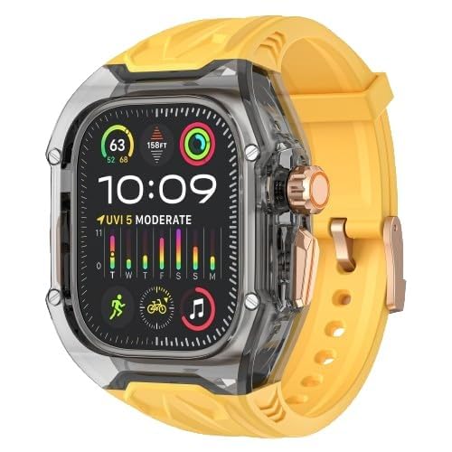 SHOPONX YEL-Crystal Modification Kit Case For Apple Watch Series10 44/45/46/49mm.