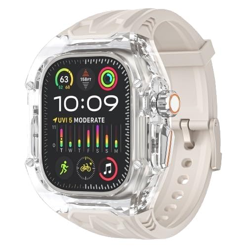 SHOPONX WHT-Crystal Modification Kit Case For Apple Watch Series10 44/45/46/49mm.