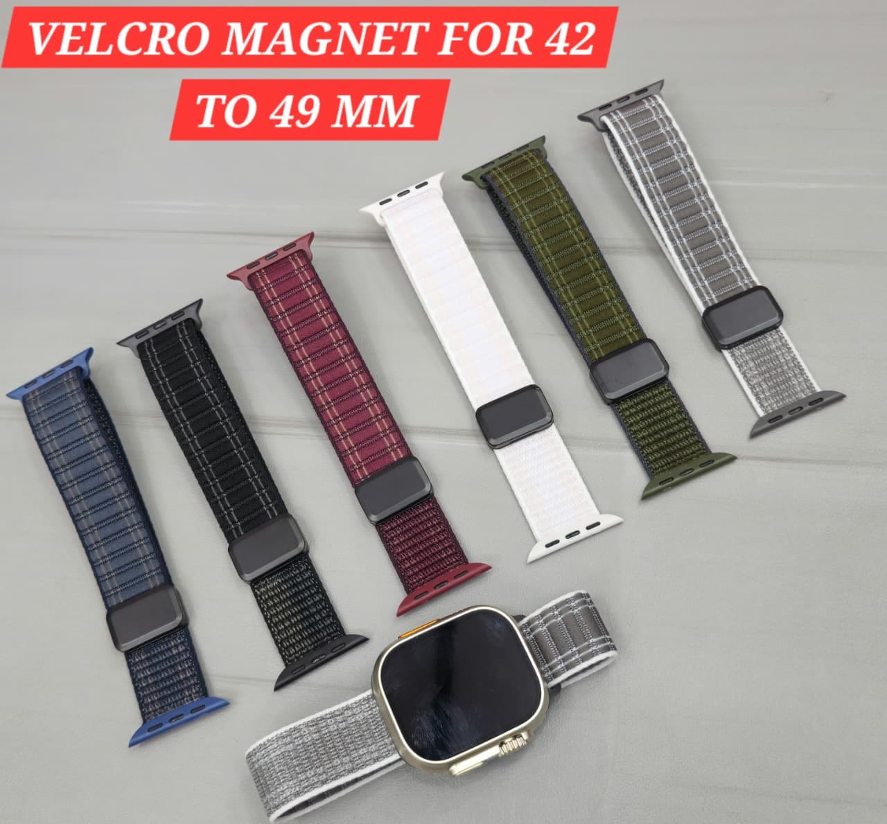 Shoponx Wave Nylon Magnetic Loop For Apple Watch 42/44/45/46/49MM.