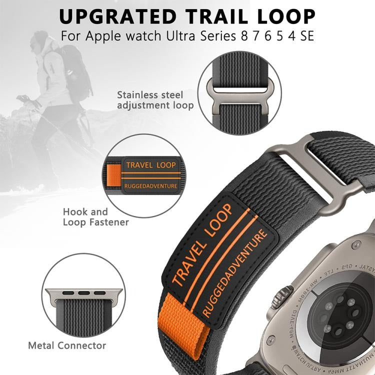 SHOPONX BL-Grey Travel Loop For Apple Watch Series-10 42/44/45/46/49MM.