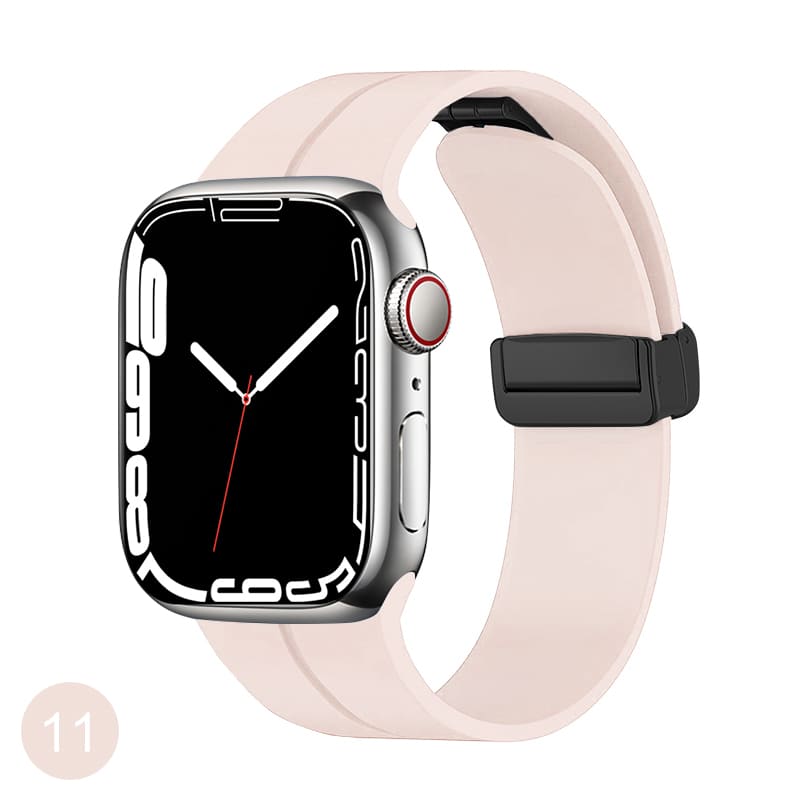 Shoponx Magnetic Folding Buckle Silicone Band For Apple Watch