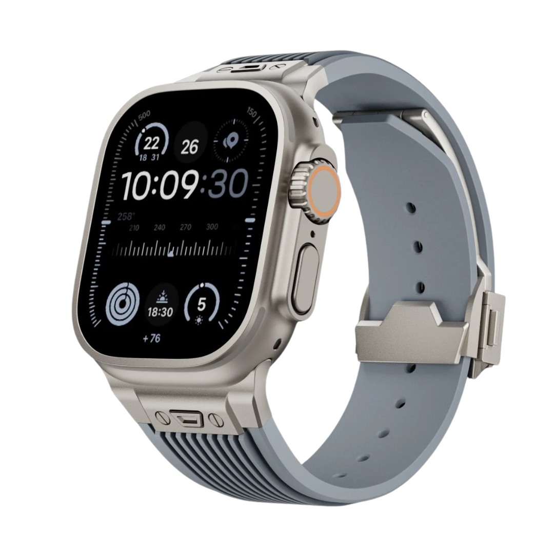 The Shoponx rugged sport bands are compatible with Apple Watch Ultra/Ultra 2 49mm, Apple Watch Series 9/8/7 45mm, Apple Watch Series 6/5/4/SE 44mm, and Apple Watch Series 3/2/1 42mm.