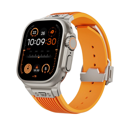 The Shoponx rugged sport bands are compatible with Apple Watch Ultra/Ultra 2 49mm, Apple Watch Series 9/8/7 45mm, Apple Watch Series 6/5/4/SE 44mm, and Apple Watch Series 3/2/1 42mm.