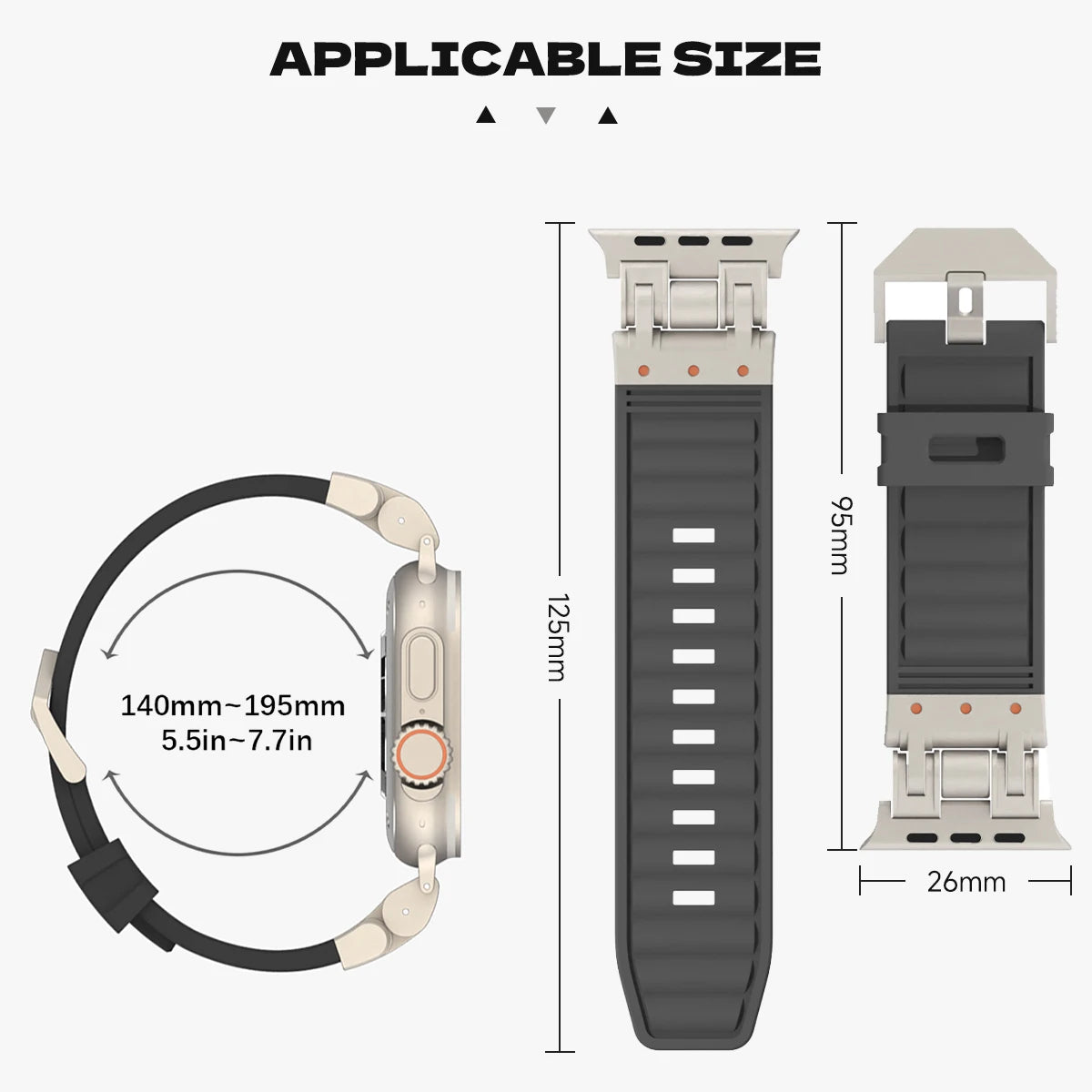 Shoponx Rugged Silicone Sports Band For Apple Watch