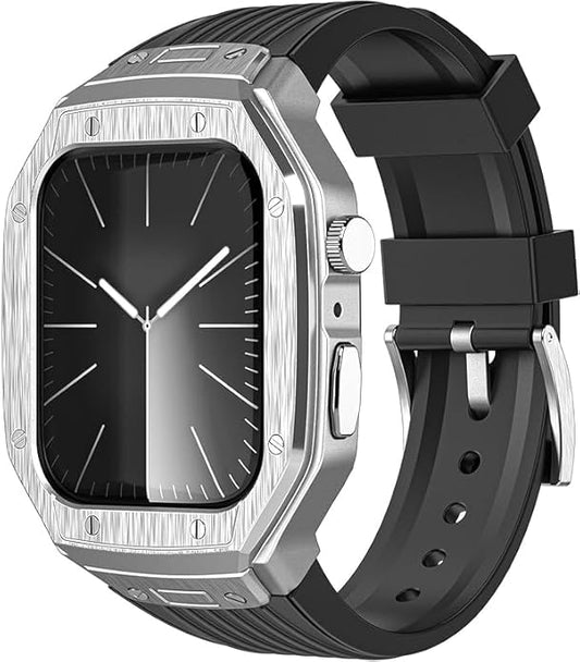 SHOPONX BLK Metal Modification Kit For Apple Watch Series-10 44/45/46/49mm.