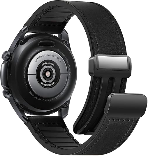 SHOPONX Magnet Lock Leather straps for smart watch 20-22mm.