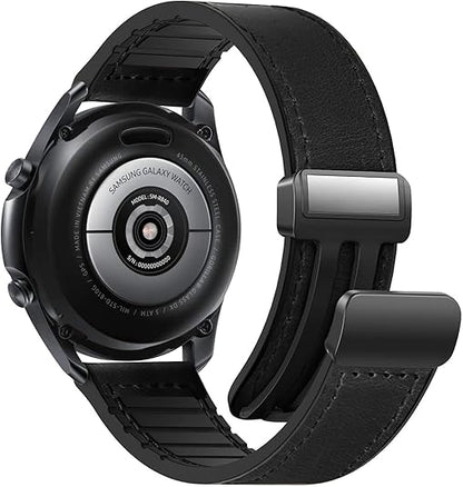 SHOPONX Magnet Lock Leather straps for smart watch 20-22mm.