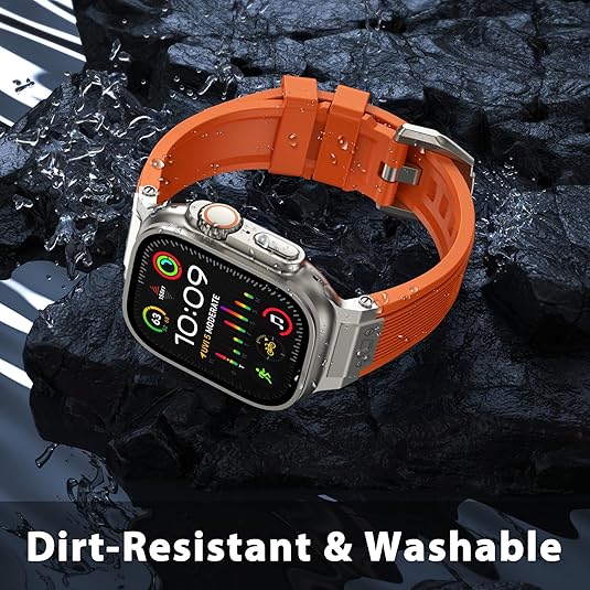 The Shoponx rugged sport bands are compatible with Apple Watch Ultra/Ultra 2 49mm, Apple Watch Series 9/8/7 45mm, Apple Watch Series 6/5/4/SE 44mm, and Apple Watch Series 3/2/1 42mm.