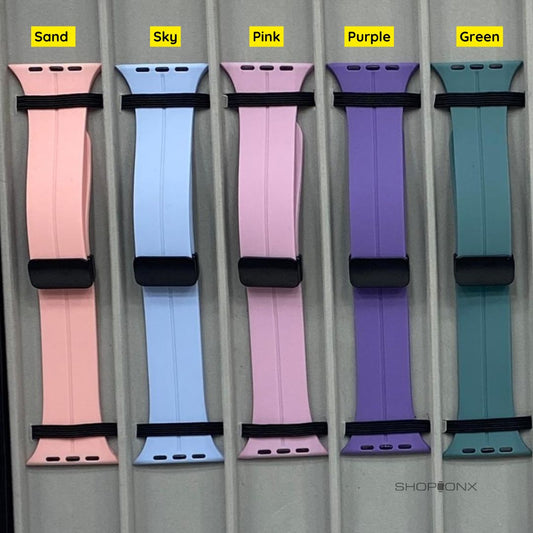 Shoponx Silicone MAGNETIC Lock Band For Apple Watch 42/44/45/46/49MM.