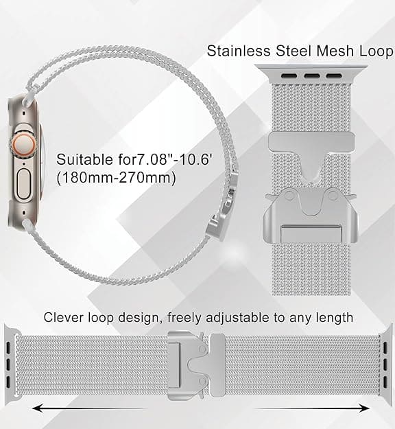 Shoponx Luxury Premium Milanese Mesh Loop For Apple Watch