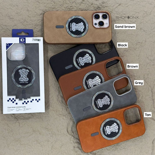 SHOPONX premium leather case for apple iphone 15/16 series magsafe working case.