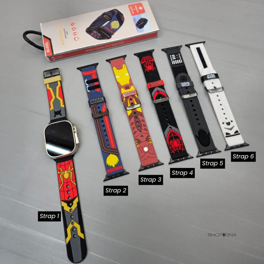 SHOPONX MARVEL print silicone band for apple watch 42/44/45/46/49mm.