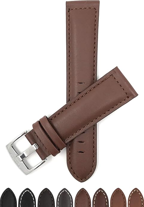 SHOPONX Vintage Leather straps for smart watch 20-22mm.