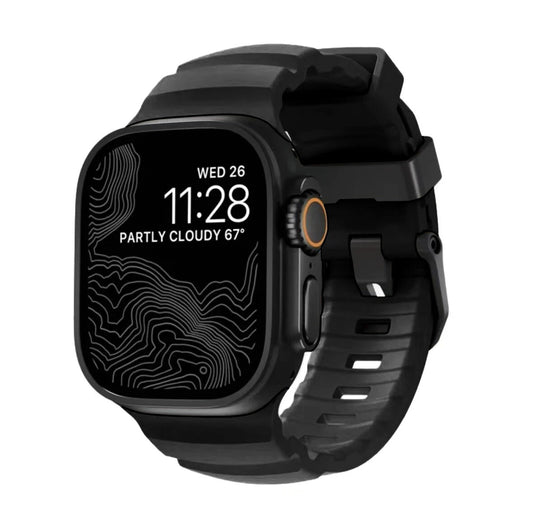 SHOPONX B-Black Rocky band for apple watch Series10 42,44,45,46,49mm