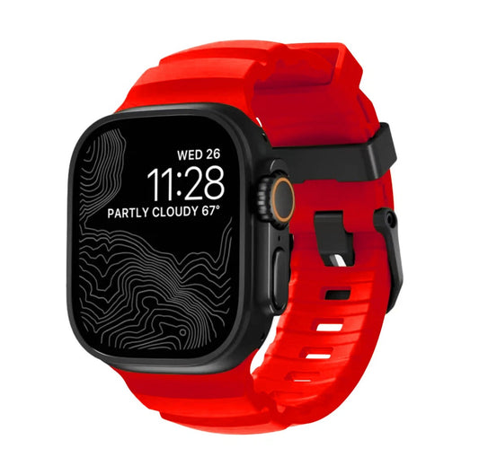 SHOPONX B-Red Rocky band for apple watch Series10 42.44.45.46.49mm