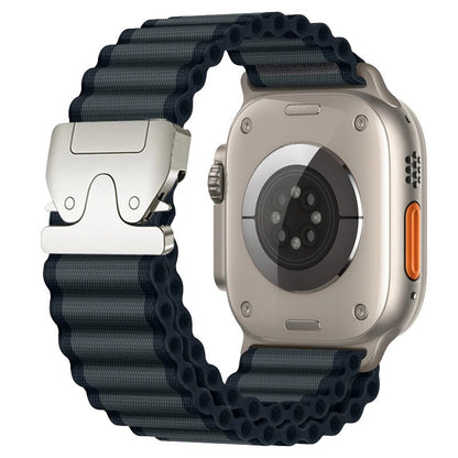 SHOPONX S-Black Parachute Lock Strap For i-Watch 42.44.45.46.49mm
