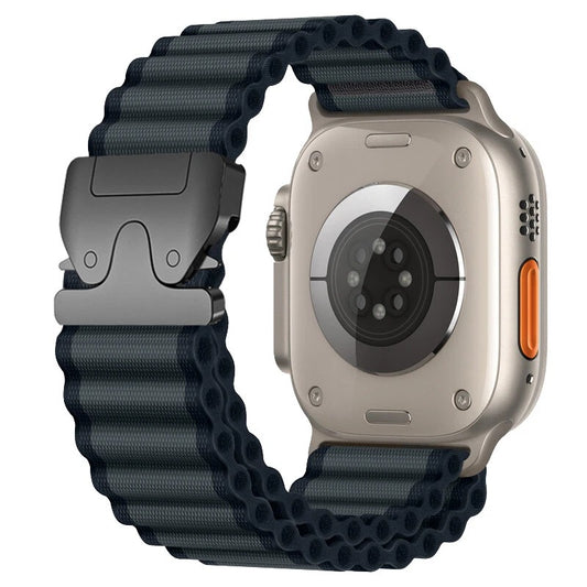SHOPONX B-Black Parachute Lock Strap For Apple Watch 42.44.45.46.49mm