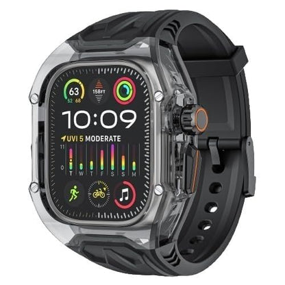 SHOPONX BLK-Crystal Modification Kit Case For Apple Watch Series10 44/45/46/49mm.