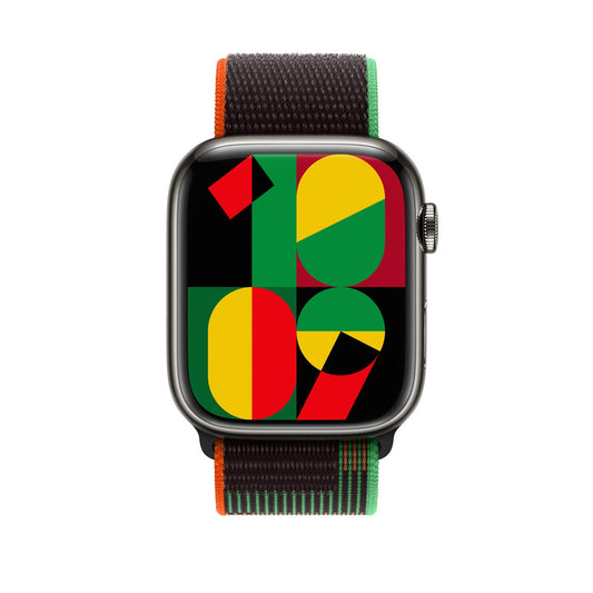 SHOPONX Black Unity Nylon Loop For Apple Watch 42.44.45.46.49mm