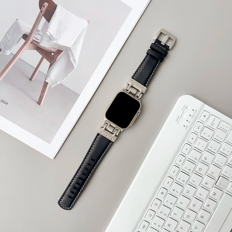 Shoponx Luxury Leather Mecha Style Straps For Apple Watch