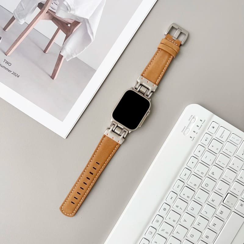 Shoponx Luxury Leather Mecha Style Straps For Apple Watch