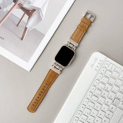 Shoponx Luxury Leather Mecha Style Straps For Apple Watch