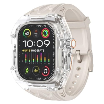 SHOPONX WHT-Crystal Modification Kit Case For Apple Watch Series10 44/45/46/49mm.