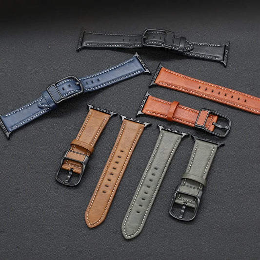 Shoponx Premium Luxury Leather Strap for Apple Watch