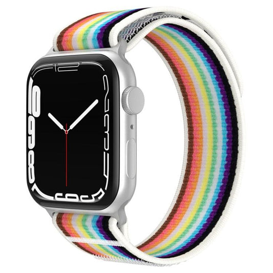SHOPONX Rainbow VELCRO Loop For Apple Watch Series-10 42/44/45/46/49MM.