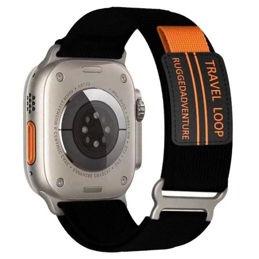 SHOPONX BLACK Travel Loop For Apple Watch Series-10 42/44/45/46/49MM.