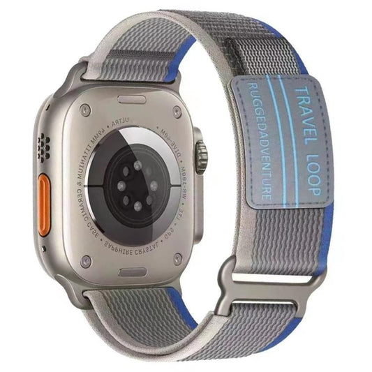 SHOPONX BL-Grey Travel Loop For Apple Watch Series-10 42/44/45/46/49MM.