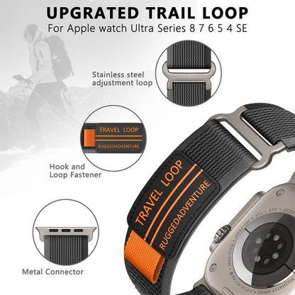SHOPONX GREY-B Travel Loop For Apple Watch Series-10 42/44/45/46/49MM.