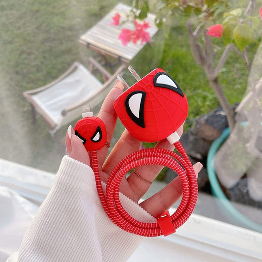 Shoponx SPIDER MAN Silicone Charger Case Protector For iPhone 18/20Watt