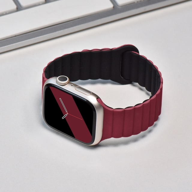 Buy JOBINKA (49mm Silicone Megnatic Lock Strap Wine Red) Soft Silicone  iWatch Strap Band Compatible with Apple Watch Ultra 49mm 45mm 44mm 42mm  Magnetic Clasp Adjustable Strap For iWatch Series 8 7